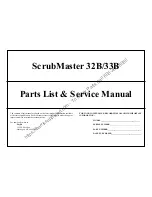 Preview for 1 page of Pacific ScrubMaster 32B Service Manual