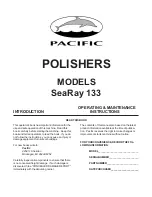 Предварительный просмотр 1 страницы Pacific SeaRay 133 Operating & Maintenance Instructions