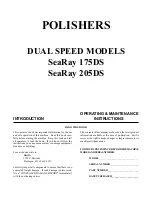 Preview for 1 page of Pacific SeaRay 175DS Operating & Maintenance Instructions