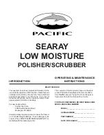 Preview for 1 page of Pacific SEARAY LOW MOISTURE Operating & Maintenance Instructions