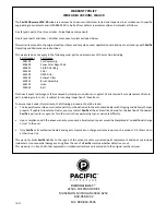 Preview for 12 page of Pacific WAV-30 Parts & Operating Manual