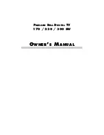 Предварительный просмотр 1 страницы Packard Bell 170 SW Owner'S Manual