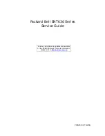 Preview for 1 page of Packard Bell ENTK36 Series Service Manual