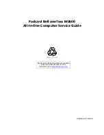 Packard Bell oneTwo M3600 Service Manual preview