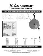 Preview for 1 page of Packers Kromer 7230 Series Installation, Operating And Maintenance Manual