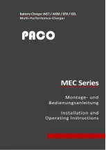 paco MEC 1205 Installation And Operating Instructions Manual предпросмотр