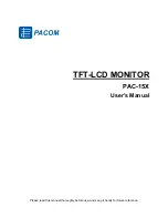 Preview for 1 page of PACOM PAC-15X User Manual