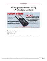 Preview for 1 page of Pacostar Ratai IRPR2000 User Manual