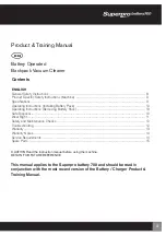 Preview for 3 page of Pacvac Superpro battery 700 01BA700VB Product & Training Manual