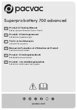 Pacvac Superpro battery 700 advanced Product & Training Manual preview