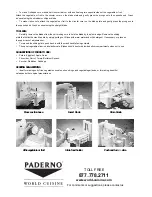 Предварительный просмотр 2 страницы Paderno A4982799 Directions For Use