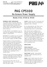 Preview for 1 page of PAG CPS100 Manual