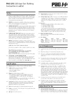 Предварительный просмотр 1 страницы PAG L95 Instruction Leaflet