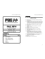 Предварительный просмотр 1 страницы PAG NPH 9323 Instruction Manual