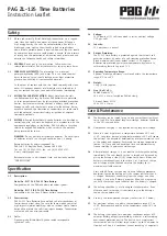 Предварительный просмотр 1 страницы PAG ZL-125 Instruction Leaflet