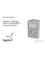 Предварительный просмотр 1 страницы PageOne 2 Operating Instructions Manual