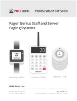 Preview for 1 page of Pager Genius T9005 User Manual