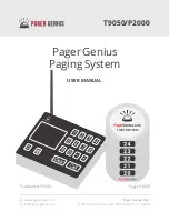 Preview for 1 page of Pager Genius T9050 User Manual