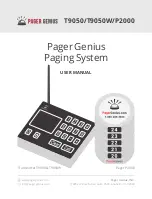 Pager Genius T9050W User Manual preview