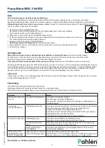 Preview for 8 page of Pahlen WaterVISE User Manual