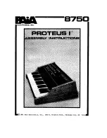 Предварительный просмотр 1 страницы Paia 8750 Proteus I Assembly Instructions Manual