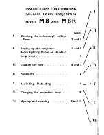 Preview for 8 page of Paillard M8 Instructions For Use Manual