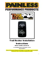 Preview for 1 page of Painless TRAIL ROCKER 57150 Installation Instructions Manual