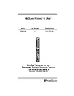 Preview for 1 page of PairGain HiGain HRU-402 Manual