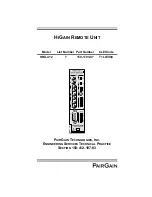 Preview for 1 page of PairGain HIGAIN HRU-412 Manual