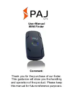 Preview for 1 page of PAJ GPS Mini Finder User Manual