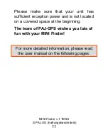 Preview for 11 page of PAJ GPS Mini Finder User Manual