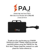 Preview for 1 page of PAJ GPS MOTORCYCLE FINDER Operating Instructions Manual