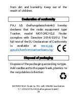 Preview for 24 page of PAJ GPS MOTORCYCLE FINDER Operating Instructions Manual