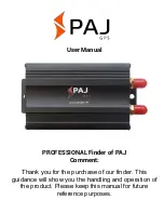 Preview for 1 page of PAJ PROFESSIONAL Finder User Manual