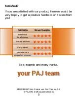 Preview for 5 page of PAJ PROFESSIONAL Finder User Manual