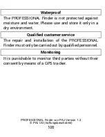 Preview for 108 page of PAJ PROFESSIONAL Finder User Manual