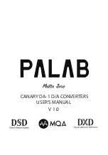 PALAB CANARY DA-1 D/A User Manual preview