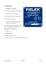 Предварительный просмотр 8 страницы Palax Active TR/TR Instruction Manual