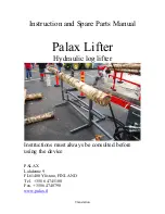 Предварительный просмотр 1 страницы Palax Lifter Instruction And  Spare Parts Manual