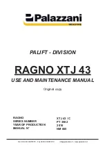 PALAZZANI RAGNO XTJ 43 Use And Maintenance Manual preview