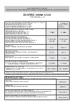 Preview for 14 page of Palazzetti ECOFIRE ANNA U.S. Series Description / Cleaning / Technical Data