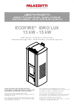 Preview for 1 page of Palazzetti ECOFIRE IDRO LUX Product Technical Details