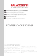 Preview for 1 page of Palazzetti Ecofire Jackie Idro Installation And Maintenance Manual