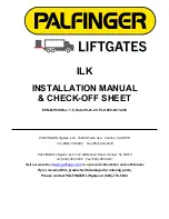 Palfinger ILK 22 Installation Manual & Check-Off Sheet preview