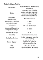 Предварительный просмотр 22 страницы palintest Ammonia Duo User Manual