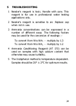 Предварительный просмотр 24 страницы palintest Ammonia Duo User Manual