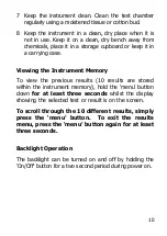 Preview for 10 page of palintest Compact Ozone Meter Instructions Manual