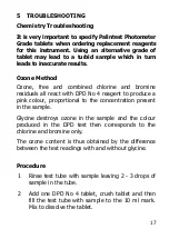 Preview for 17 page of palintest Compact Ozone Meter Instructions Manual