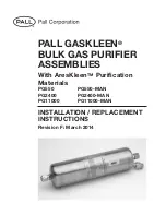 Pall GASKLEEN PG11000 Installation And Replacement Instructions предпросмотр