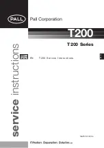 Pall T200 Series Service Instructions Manual preview